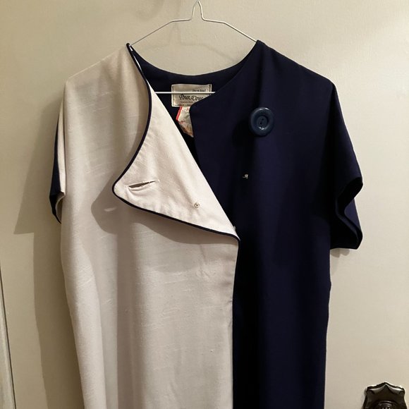 Vintage Pour Vous Dress size 6 Blue and White - Picture 3 of 8